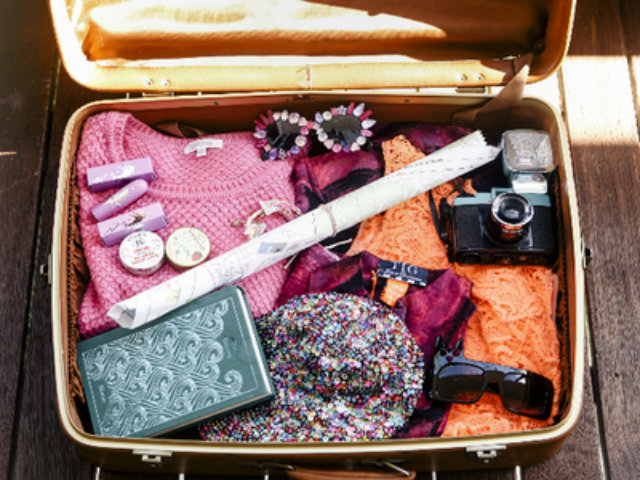 packed suitcase 