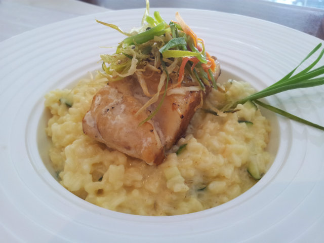 risotto with grouper fillet at milano ihg lagos