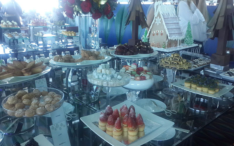 dessert section at al muntaha burj al arab