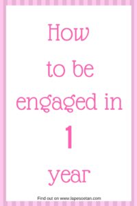 how to be engaged in 1 year